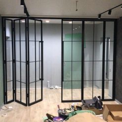 перегородка в стиле лофт системы гармошка