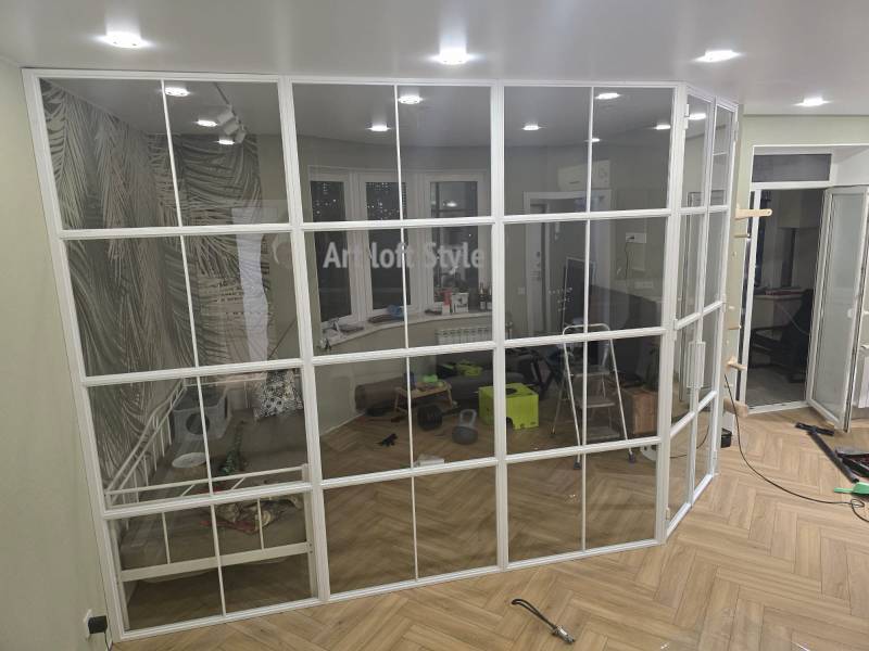 Перегородка в стиле лофт по индивидуальному проекту